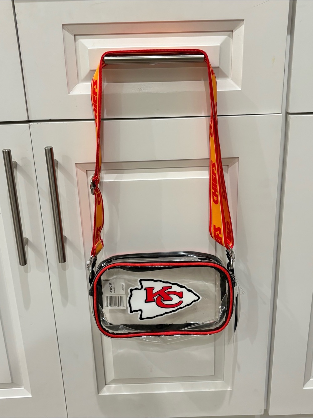 NFL Kansas City Chiefs Clear Crossbody Bag - Red, Yellow